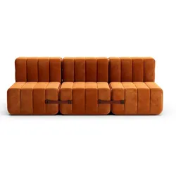 Curt Modulsofa mit Lehne Barcelona Rot