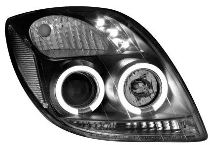 Kristall-Scheinwerfer für TOYOTA YARIS (2006–2009) – schwarz