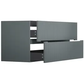vente-unique Waschbeckenunterschrank 2 Schubladen 120 x 55 x 45,5 cm Grau