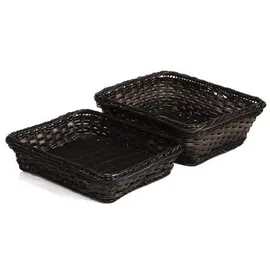 APS GN 1/2 Korb, 40292 , Höhe: 10 cm, mit Edelstahldraht im Rand, Polypropylen, schwarz-braun