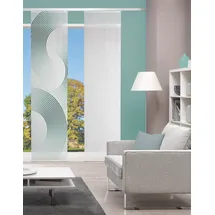 Vision BEXON Schiebegardine Halbkreismotiv, halbtransparent, 260x60 cm, Farbe:Petrol, Größe:260 x 60 cm, Anzahl:1x