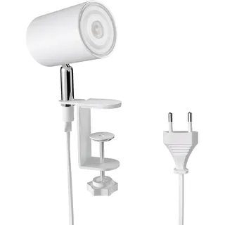 ledscom.de Klemmleuchte WAIKA, Schalter, weiß matt, inkl. LED GU10 Lampe, 3-Stufen Dimmen: max. 374lm warmweiß