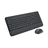 Logitech 920-011001 Tastatur Maus, Schwarz, Azerty Französisch