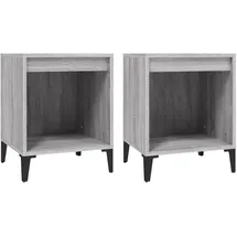 vidaXL Nachtschrank 2 Stk. 40 x 35 x 50 cm Grau