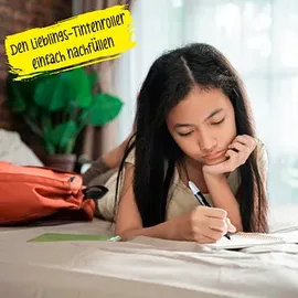 Online Schreibgeräte ONLINE® MagiXX Tintenroller schwarz/silber 0,7 mm, Schreibfarbe: blau, 1 St.