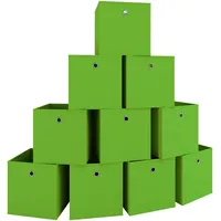 VCM Faltbox Boxas 27 x 28 x 28 cm 10-tlg. Grün