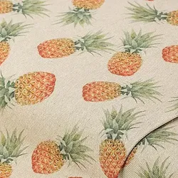Dekostoff Ananas "Lorena", natur-color