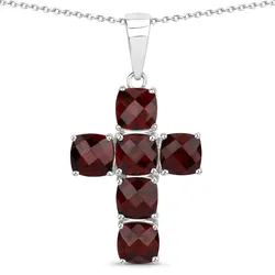 Rafaela Donata Kette Kreuz Sterling Silber Amethyst in Red Damen 