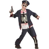 Widmann - Kinderkostüm Zombie Polizist, Jacke mit Hemd, Hose, Hut, Halloween, Karneval, Mottoparty
