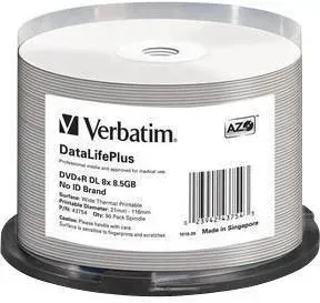 Preisvergleich Produktbild Verbatim DataLifePlus Professional - 50 x DVD+R DL