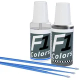 F1COLORS Lackstift-Set für VW Audi LY7J AVUSSILBER MET 2x20ml inkl. Tupfer #263