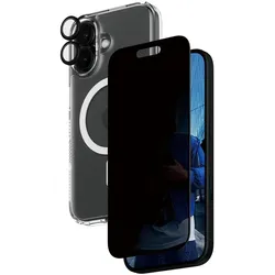 PanzerGlass® 3-in-1 Privacy Protection Schutzset für iPhone 16