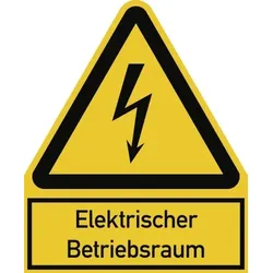 Elektrischer Betriebsraum ISO 7010, Kombischild, Kunststoff, 200x244 mm