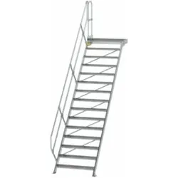 MUNK Aluminium-Treppe Plattform 45° 15 Stufen