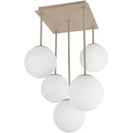 OTTO home Nellin 5 E14 quadratisch beige matt/opal weiß