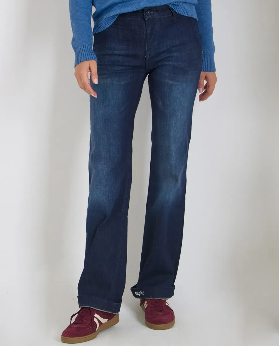 Jeans mit weitem Bein