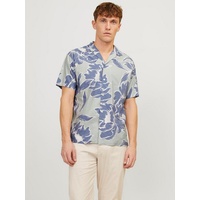 JACK & JONES La Palma Resort Shirt in Blau, Größe XL