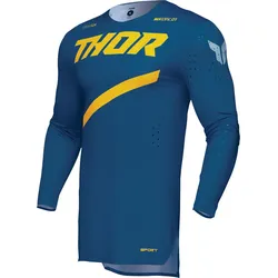 Thor Sportmode Brave Motocross Jersey, blau-gelb, Größe S für Männer