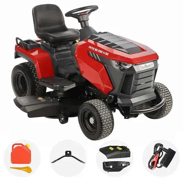 GeoTech-Pro PRTM 180-1080 H-SM - Rasentraktor - Hydrostatisches Getriebe - Seitenauswurf und Mulchen