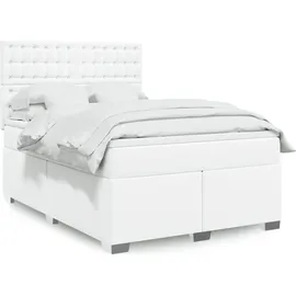 vidaXL Boxspringbett 140 x 200 cm Weiß