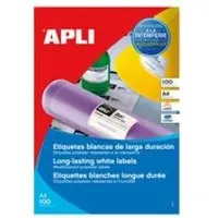APLI Apli, Etiketten, Wetterfeste Folien-Etiketten, 105 x 148,5 mm,