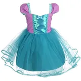Lito Angels Prinzessin Arielle Meerjungfrau Kleid für Kleinkind Mädchen, Party Kostüm Verkleidung Geburtstagskleid, Größe 4-5 Jahre 110