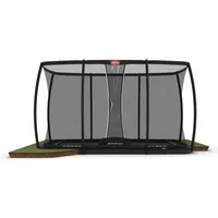 Berg Toys BERG Trampolin Rechteckig 500 cm FlatGround / schwarz + Safety Net DLX XL