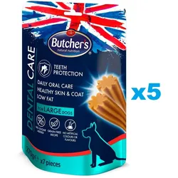 BUTCHER'S Dental Care for Large Dogs Zahnpflege-Leckerlis für große Hunderassen 5x270g