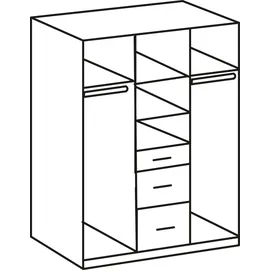 WIMEX Drehtürenschrank Click 135 x 199 x 58 cm Weiß/Braun