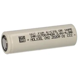 Molicel INR21700-P42A 3,7V 4200mAh 45A Li-Ion 21700 Akku flat top