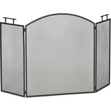 Homcom Kamingitter 128 x 2 x 76,5 cm schwarz