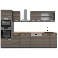 Vicco Küchenzeile R-Line 300 cm Edelgrau/Anthrazit