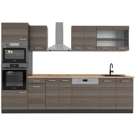 Vicco Küchenzeile R-Line 300 cm Edelgrau/Anthrazit