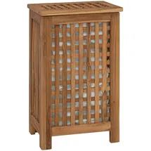 vidaXL Wäschekorb Natur Massivholz Teak