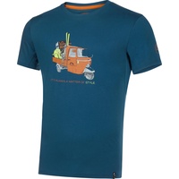 La Sportiva Ape T-shirt Men storm blue/hawaiian sun (639208) L