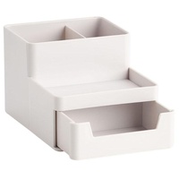 Zeller Schreibtisch-Organizer Utensilien grau Kunststoff 4 Fächer 15,3 x 11,2 x 9,3 cm