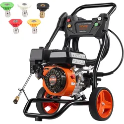 VEVOR Benzin Hochdruckreiniger 3400PSI 2,6GPM mit 5 Düsensatz für Autos vertikal