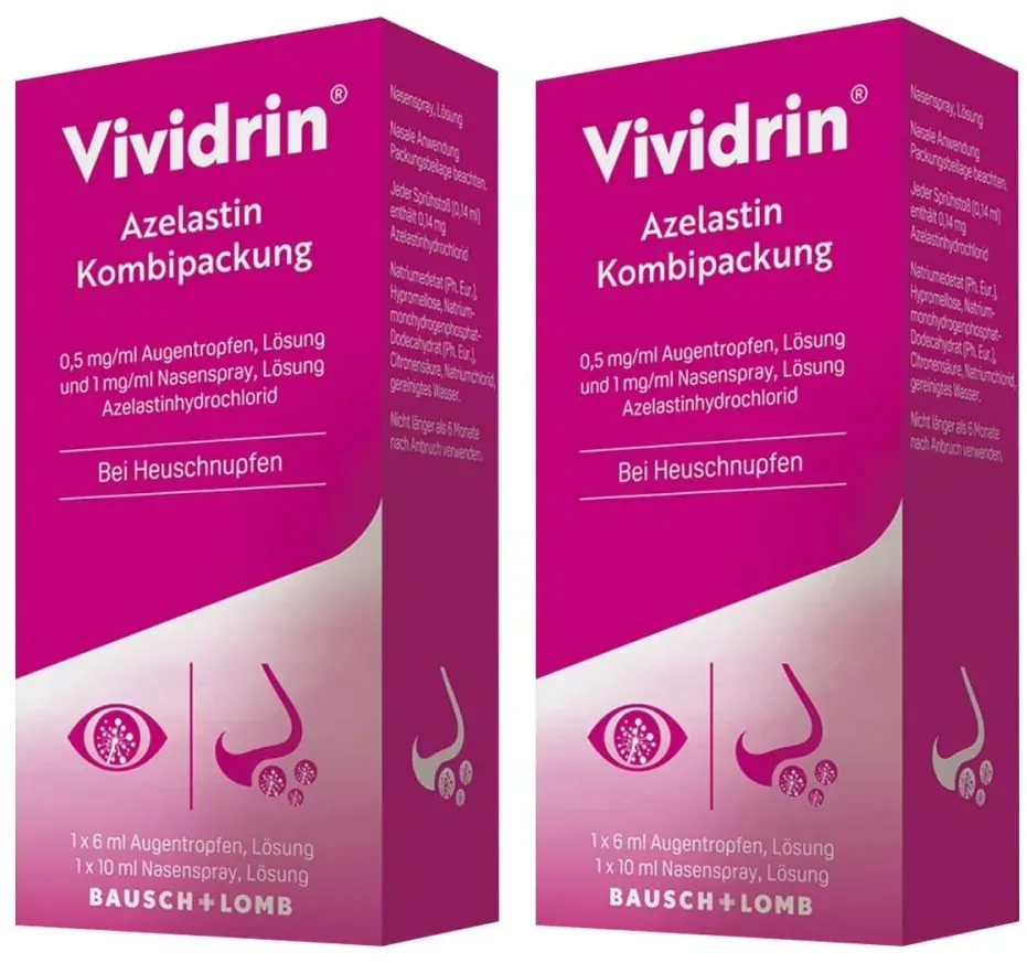 Vividrin Azelastin Kombipackung bei Heuschnupfen & Allergien