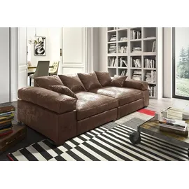 Fun Möbel Big Sofa Couchgarnitur Megasofa Riesensofa AREZZO, - Vintage Hellbraun