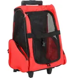 PawHut Hundetrolley Transporttasche Tragetasche für Tiere 2-in-1 Haustierrucksack Rot