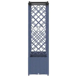 vidaXL Hochbeet mit Rankgitter und Dach 204 x 40 x 141 cm Grau