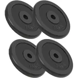 vidaXL Hantelscheiben Hantel-Set 4 Stk. 4x7,5 kg Gusseisen schwarz