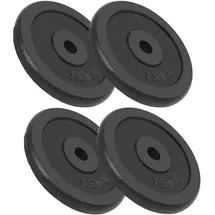 vidaXL Hantelscheiben Hantel-Set 4 Stk. 4x7,5 kg Gusseisen schwarz