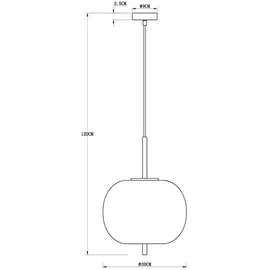 GLOBO Hängelampe 1-flg. 30 cm rund grau