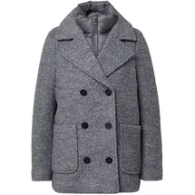 s.Oliver Bouclé-Jacke mit herausnehmbarem Steppeinsatz - grau - 48