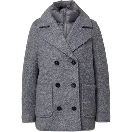 s.Oliver Bouclé-Jacke mit herausnehmbarem Steppeinsatz - grau - 48