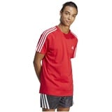 Herren Essentials 3-Stripes Tee Better Scarlet/White 3XL