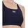 Under Armour HeatGear Armour Mid unwattierter Sport-BH Damen 410 midnight navy/white L