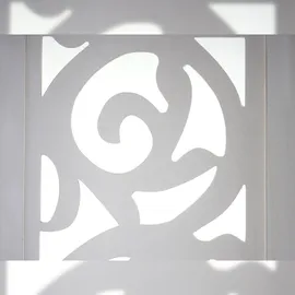 Mendler Paravent Istanbul, Raumteiler Trennwand Sichtschutz, Ornamente ~ 170x240cm, weiß