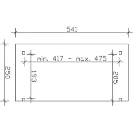 SKANHOLZ Sanremo 541 x 250 cm Leimholz natur